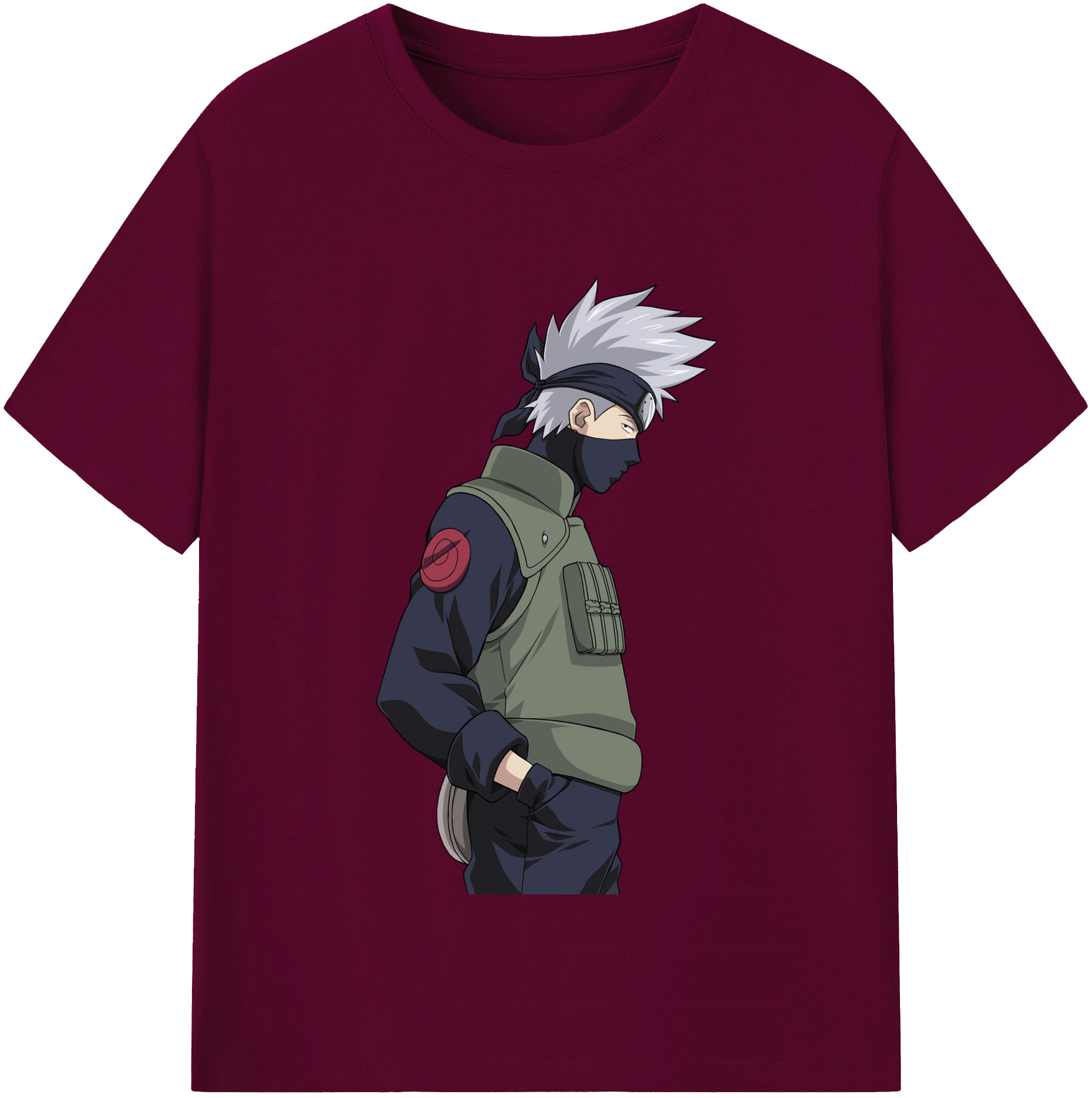 （画像用） NARUTO -ナルト- はたけ カカシ Hatake Kakashi レディースカジュアルプリントTシャツ（綿100％）